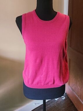 J. Crew Bright Pink Sleeveless Knit Tank